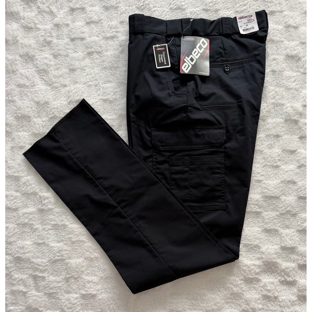 NWT -Elbeco Reflex Mens E7364R Navy Blue Cargo Tactical Uniform Pants Size 36R